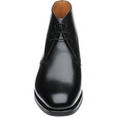 Herring Grays Rubber mens rubber-soled Chukka boots in black calf