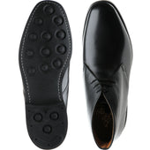 Herring Grays Rubber mens rubber-soled Chukka boots in black calf