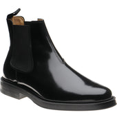 Herring Guards mens rubber-soled Chelsea boots in black polished
