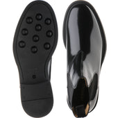 Herring Guards mens rubber-soled Chelsea boots in black polished
