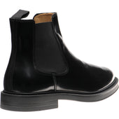Herring Guards mens rubber-soled Chelsea boots in black polished