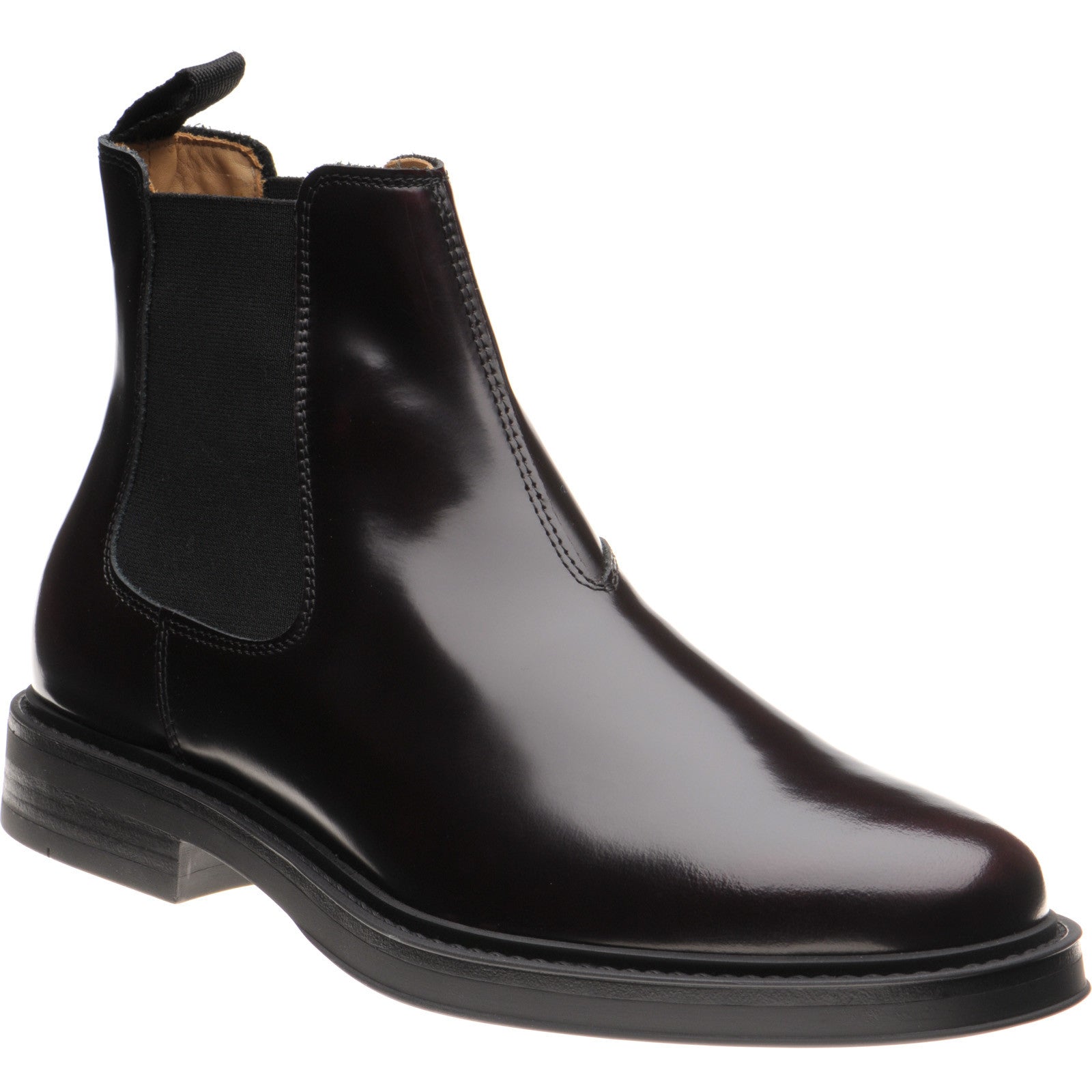 Herring Guards mens rubber-soled Chelsea boots in burgundy polished