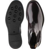 Herring Guards mens rubber-soled Chelsea boots in burgundy polished