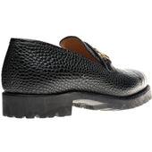 Herring Hallstatt mens rubber-soled loafers in black croc