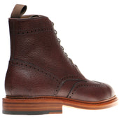 Herring Hanbury mens brogue boots in burgundy grain