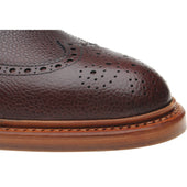 Herring Hanbury mens brogue boots in burgundy grain
