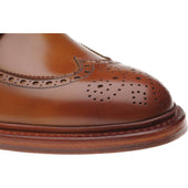 Herring Hanbury mens brogue boots in tan calf