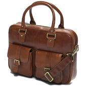 Herring Harlesden Briefcase in dark chestnut
