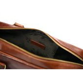 Herring Harlesden Briefcase in dark chestnut