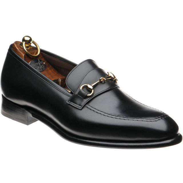 Herring Harlington mens loafers in black calf