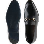 Herring Harlington mens loafers in black calf