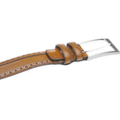 Herring Harrow Belt in chestnut calf