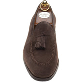 Herring Harry mens rubber-soled tasselled loafers in brown suede