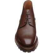 Herring Hook mens rubber-soled Chukka boots in dark brown grain