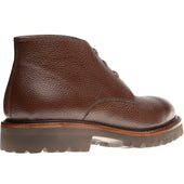 Herring Hook mens rubber-soled Chukka boots in dark brown grain
