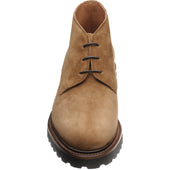 Herring Hook mens rubber-soled Chukka boots in mid brown suede