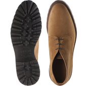 Herring Hook mens rubber-soled Chukka boots in mid brown suede
