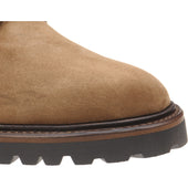 Herring Hook mens rubber-soled Chukka boots in mid brown suede