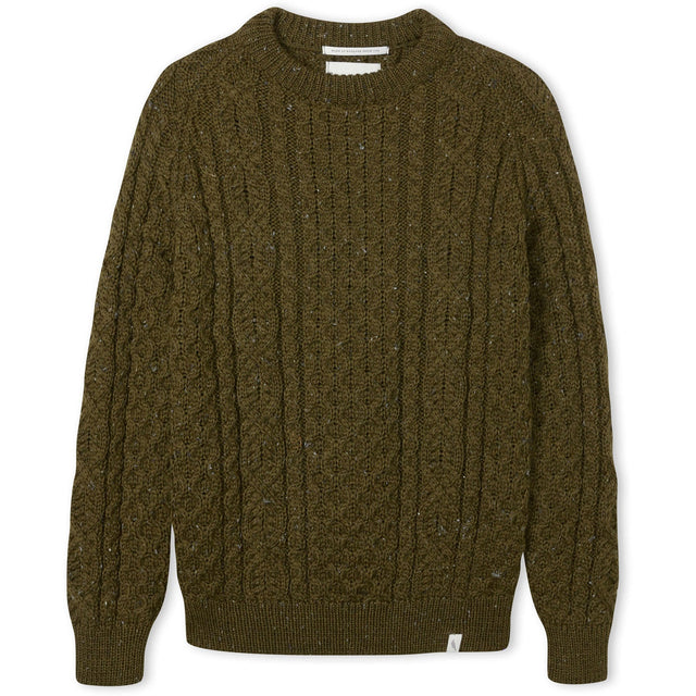 Herring Hudson Aran Jumper by Peregrine in khaki