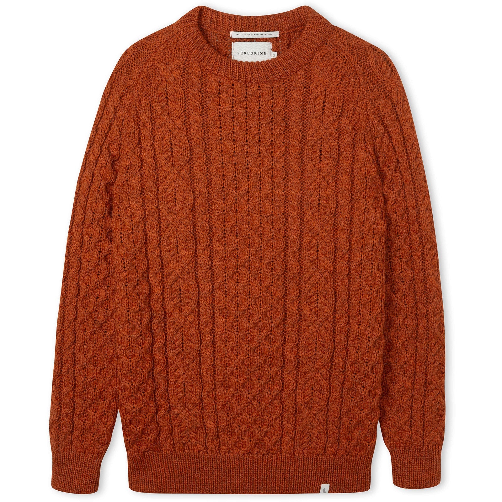 Herring Hudson Aran Jumper by Peregrine in orange