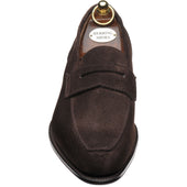 Herring James mens loafers in brown suede