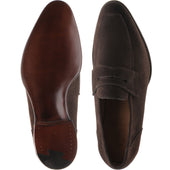 Herring James mens loafers in brown suede