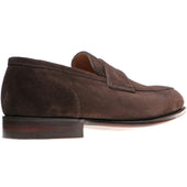 Herring James mens loafers in brown suede