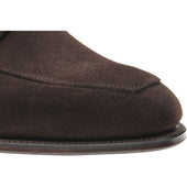 Herring James mens loafers in brown suede