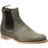 Herring Kirkby mens Chelsea boots in green suede