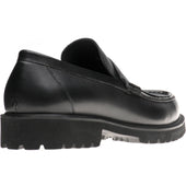 Herring Kramer Mod mens rubber-soled loafers in black waxy