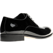 Herring Lagonda mens hybrid-soled Derby shoes in black patent