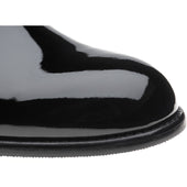 Herring Lagonda mens hybrid-soled Derby shoes in black patent