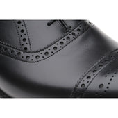 Herring Lambeth mens semi-brogues in black calf