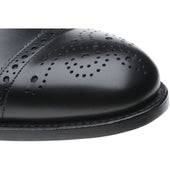 Herring Lambeth mens semi-brogues in black calf