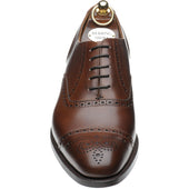 Herring Lambeth mens semi-brogues in mahogany calf