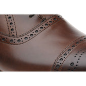 Herring Lambeth mens semi-brogues in mahogany calf