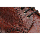 Herring Langdale II mens rubber-soled brogue boots in mahogany grain