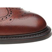 Herring Langdale II mens rubber-soled brogue boots in mahogany grain