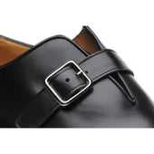 Herring Lawrence mens monk shoes in black calf
