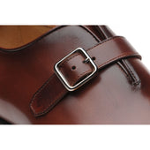Herring Lawrence mens monk shoes in rosewood calf