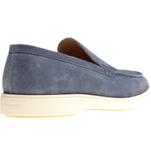 Herring Lido mens rubber-soled loafers in blue suede