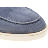 Herring Lido mens rubber-soled loafers in blue suede