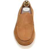Herring Lido mens rubber-soled loafers in brown suede
