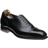 Herring Lincoln mens semi-brogues in black calf