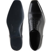 Herring Lincoln mens semi-brogues in black calf