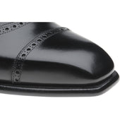 Herring Lincoln mens semi-brogues in black calf