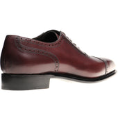 Herring Lincoln mens semi-brogues in burgundy calf