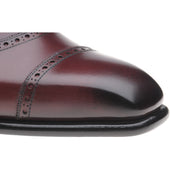 Herring Lincoln mens semi-brogues in burgundy calf