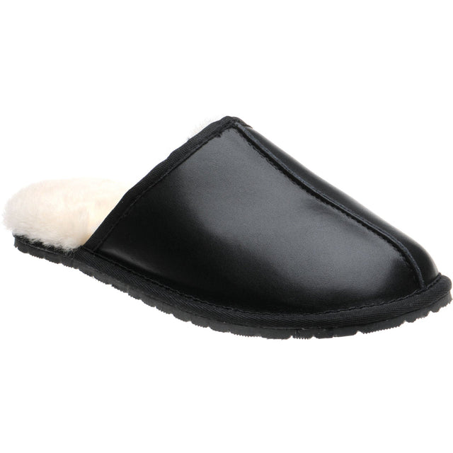 Herring Logan rubber-soled slippers in black