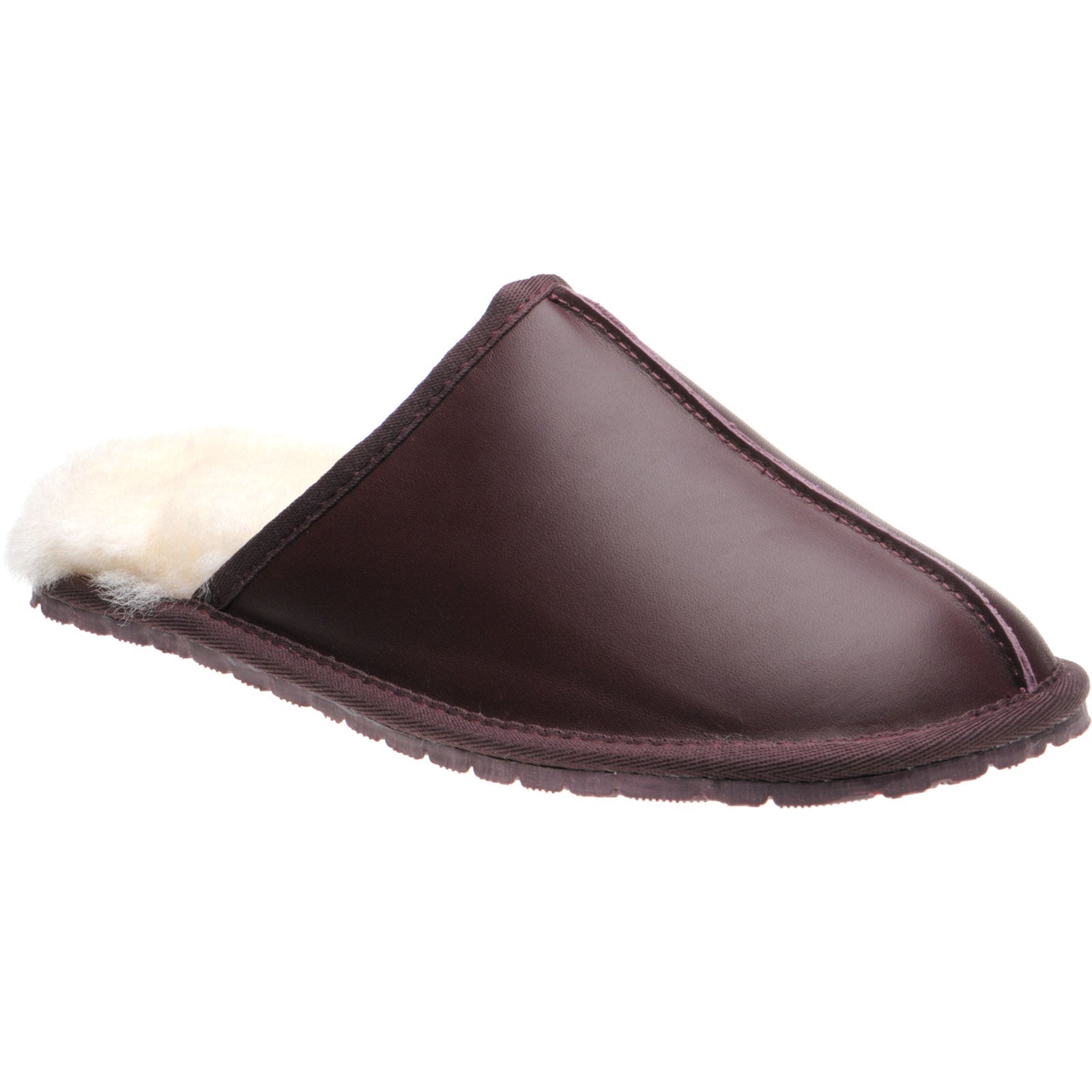 Herring Logan rubber-soled slippers in burgundy